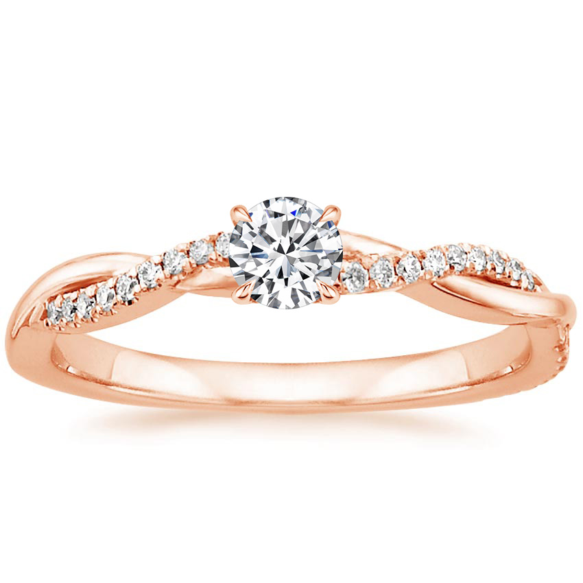 Round Twist Engagement Ring 