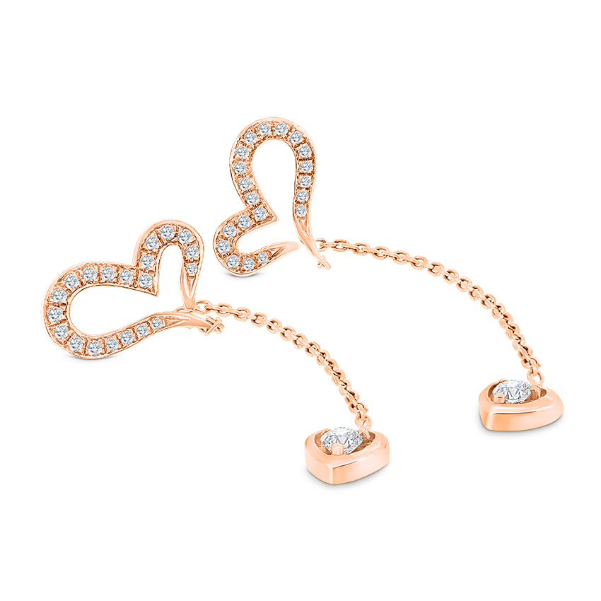 Amour 18K Rose Gold Earrings