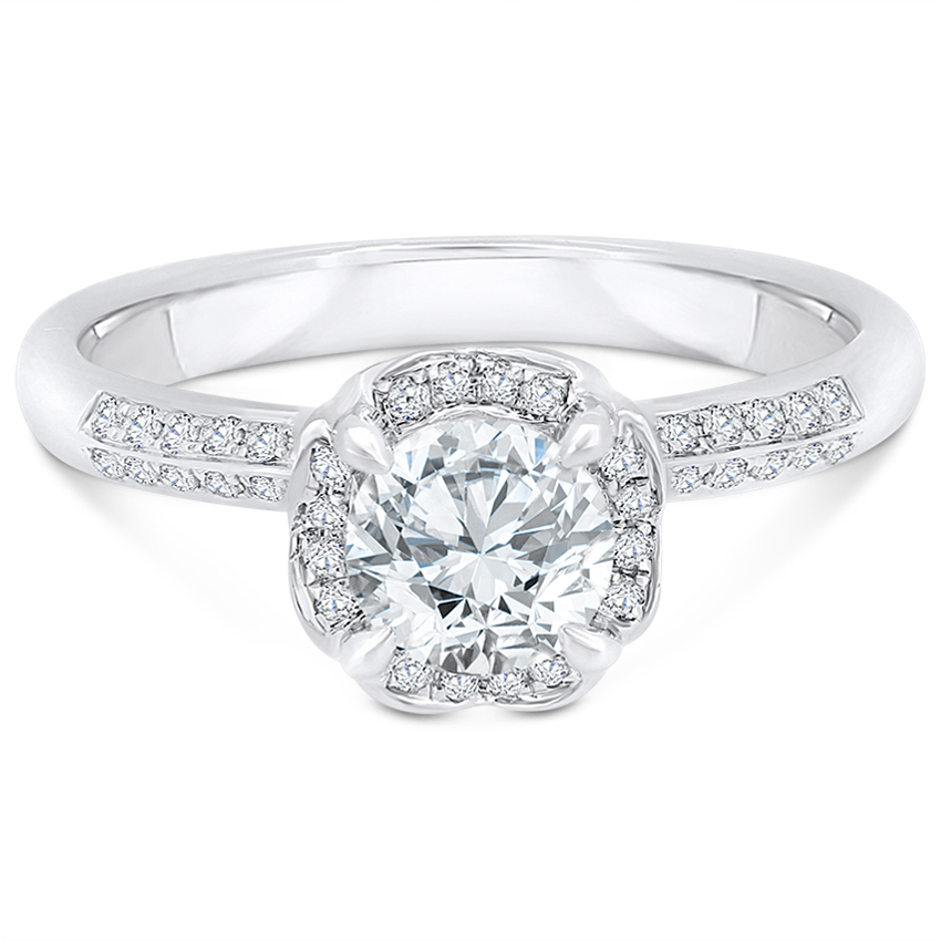 Petité Floral HALO Four-Claw-Prongs (1/4 ct. tw. Setting)