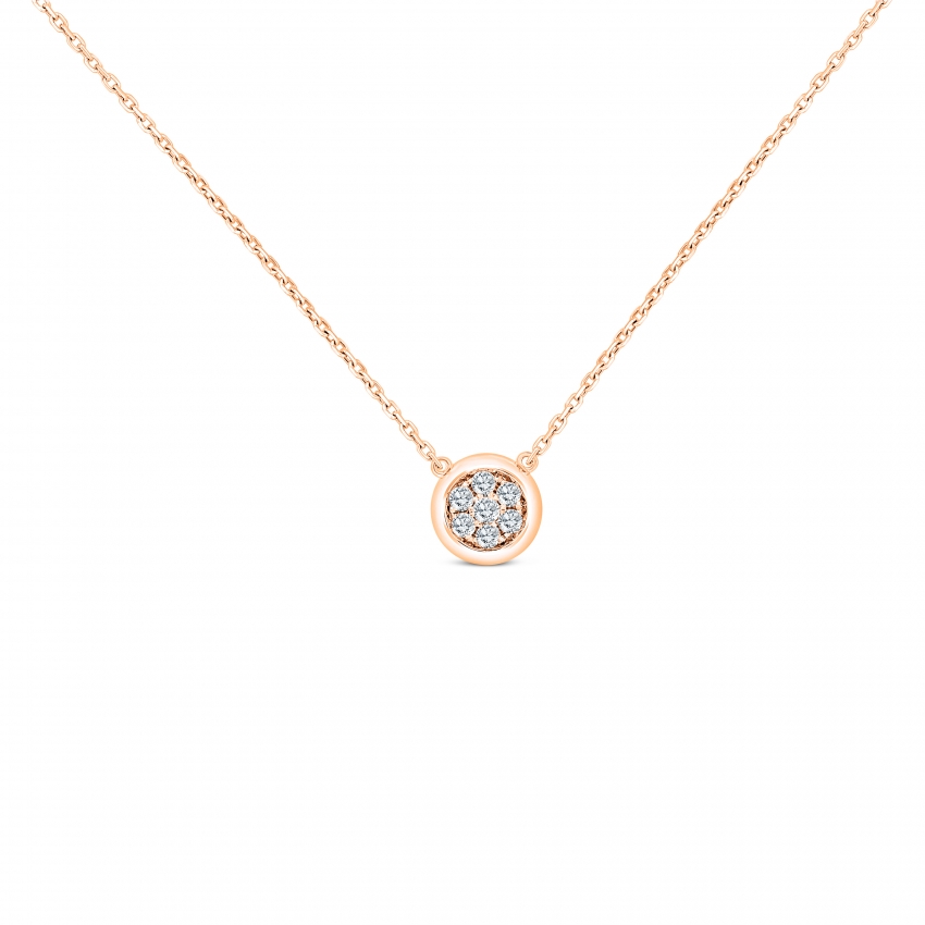 The Bezel 18K Rose Gold Diamond Pendant