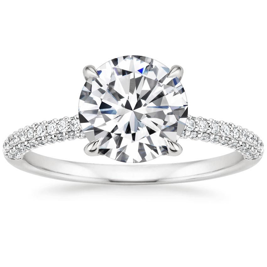 Petite Micropave Cathedral Ring (1/3 ct. tw. Setting)