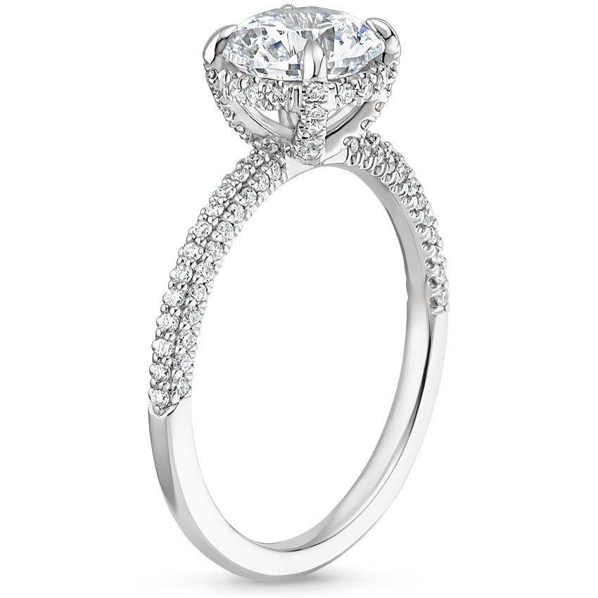 Petite Micropave Cathedral Ring (1/3 ct. tw. Setting)